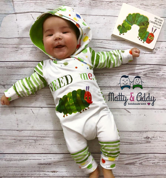 Monthly Group Preorder -  Hungry Caterpillar on Faux OATMEAL Rapport