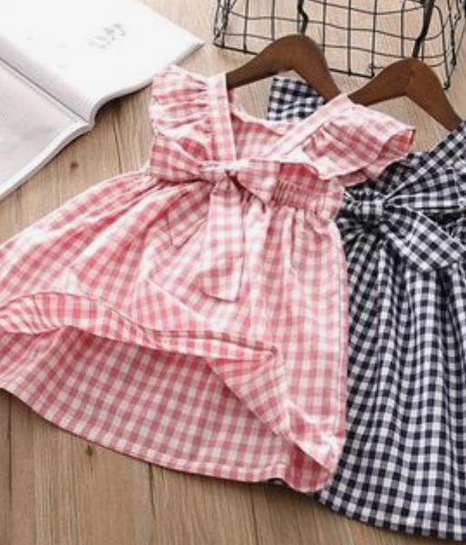 Pink Gingham on Woven