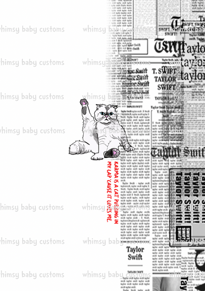 Monthly Group Preorder - Swiftie Grunge Newsprint Fabric