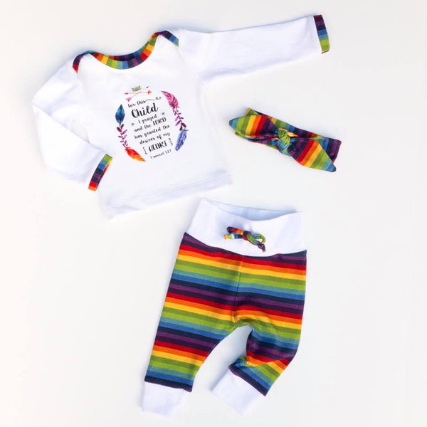 546 Rainbow Baby - For This Child I Have Prayed Child Panel
