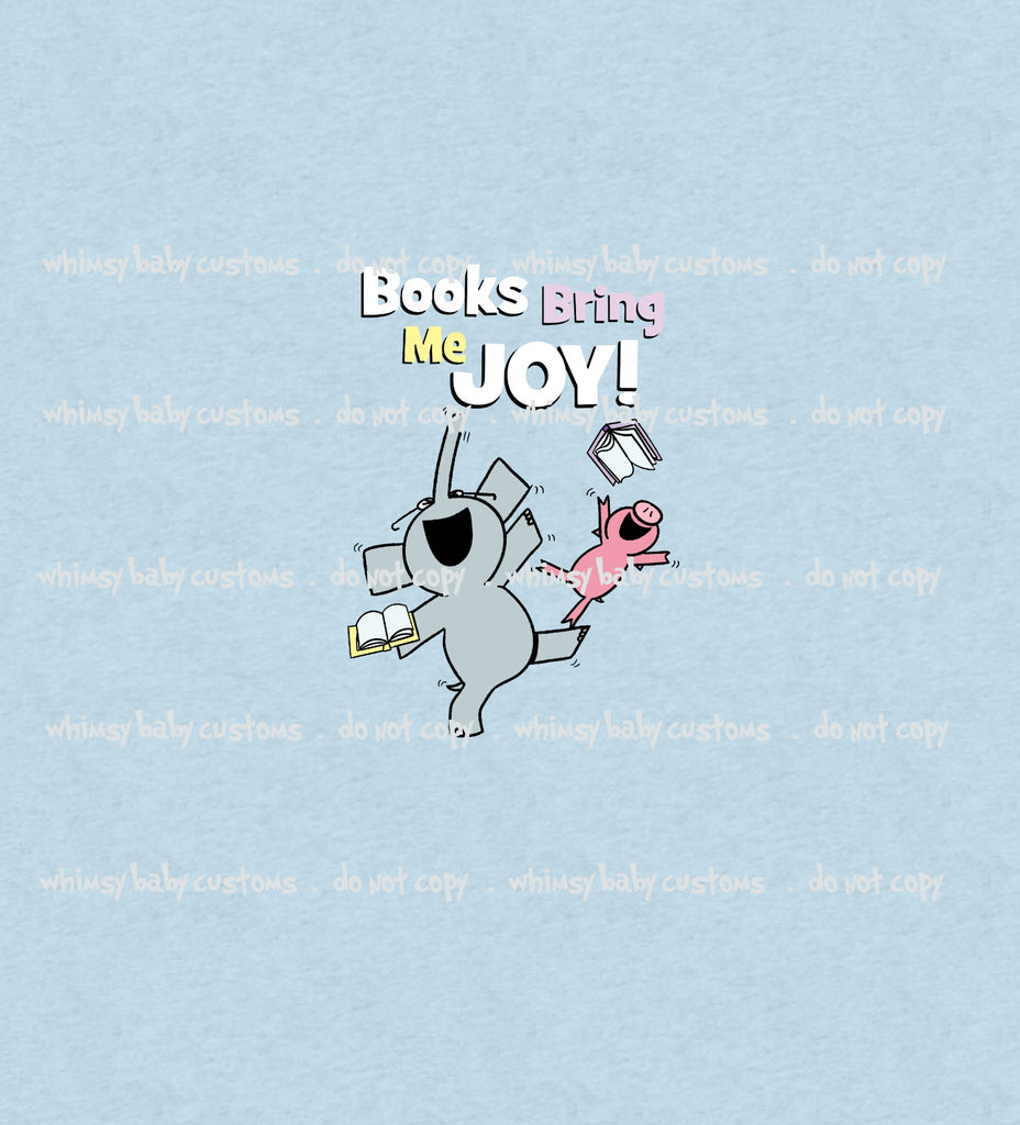 873 Child Panel Elephant and Piggy Books Bring Me Joy ON CL
