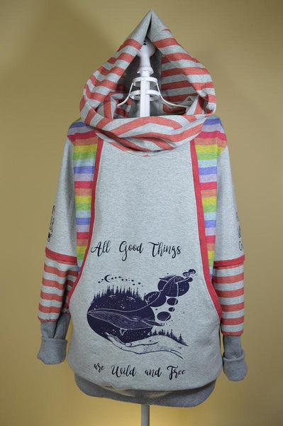 POT OF GOLD PREORDER: Watercolour Stripes and Stars on HEATHER Grey