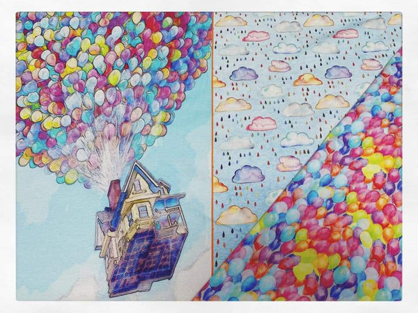 Rapport Up and Away with Rain clouds and Balloons ON VARIOUS BASES