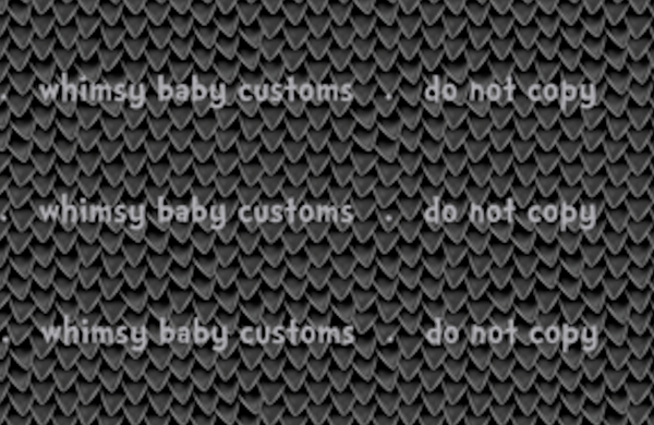 Fabric 3D Black Scales  (Special Just Under 1 Meter)