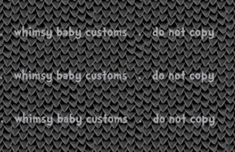 Fabric 3D Black Scales  (Special Just Under 1 Meter)
