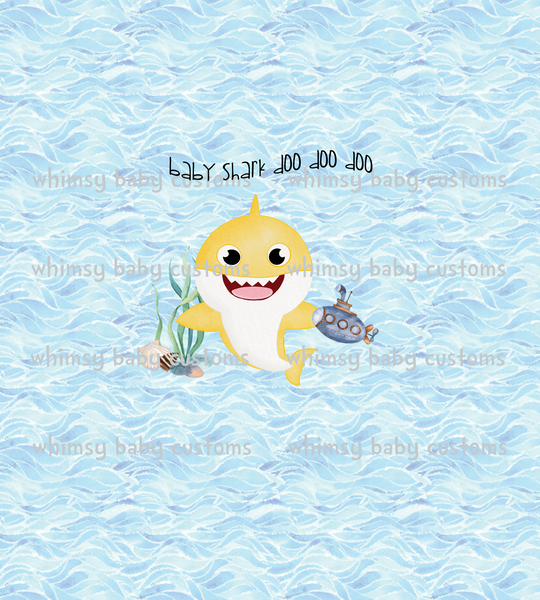Child Panel Baby Shark Watercolour on SWIM