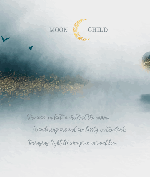 Adult/Romper Panel Moon Child