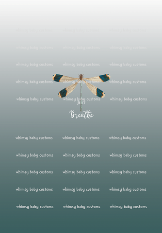 Adult/Romper Panel Dragonfly Just Breathe
