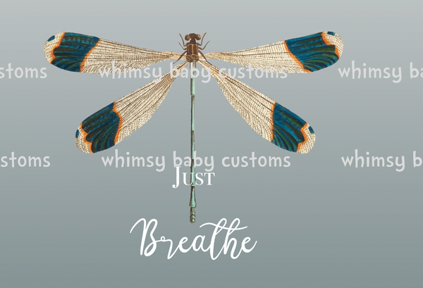 Adult/Romper Panel Dragonfly Just Breathe