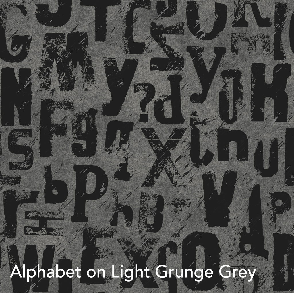 Fabric Alphabet on Light Grunge Grey