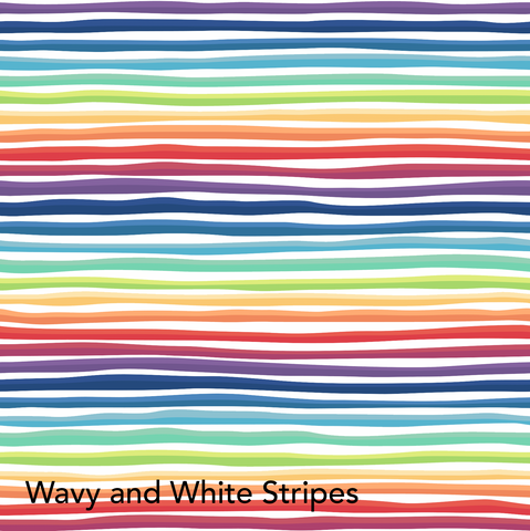Fabric Wavy and White Stripes