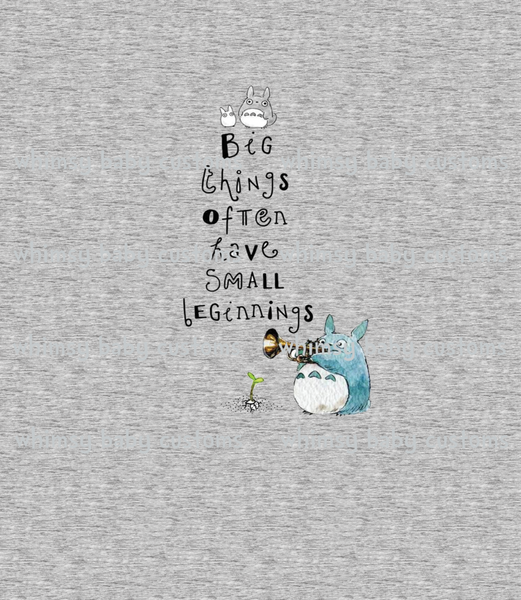 C075H MNT Forest Spirit Big Things Often Have Small Beginnings Child Panel on Heather Grey