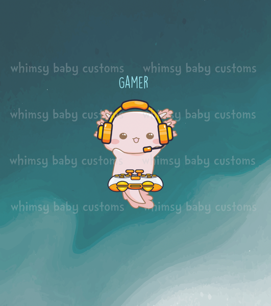 Child Panel Gamer Axolotl