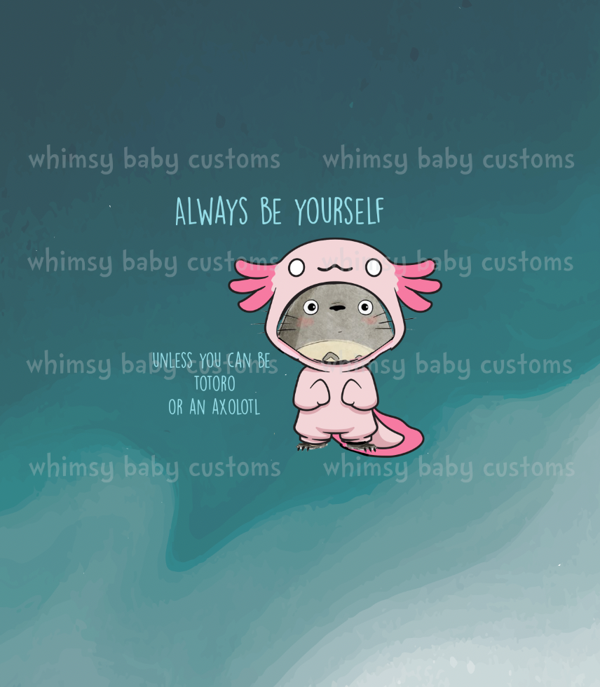 Child Panel Always Be Yourself Axolotl Pink