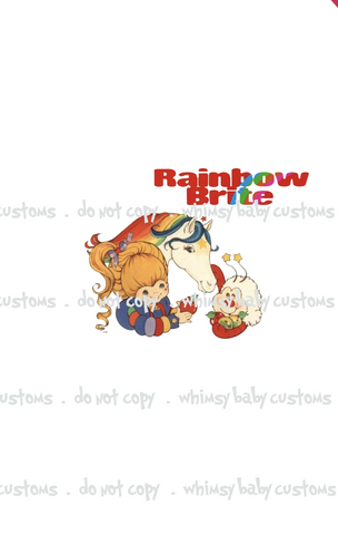 543 Bright Rainbow Girl, Starlight and Twink Child Panel