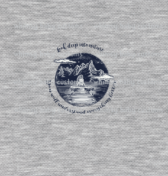 304H Child Panel Look Deep into Nature on Heather Grey